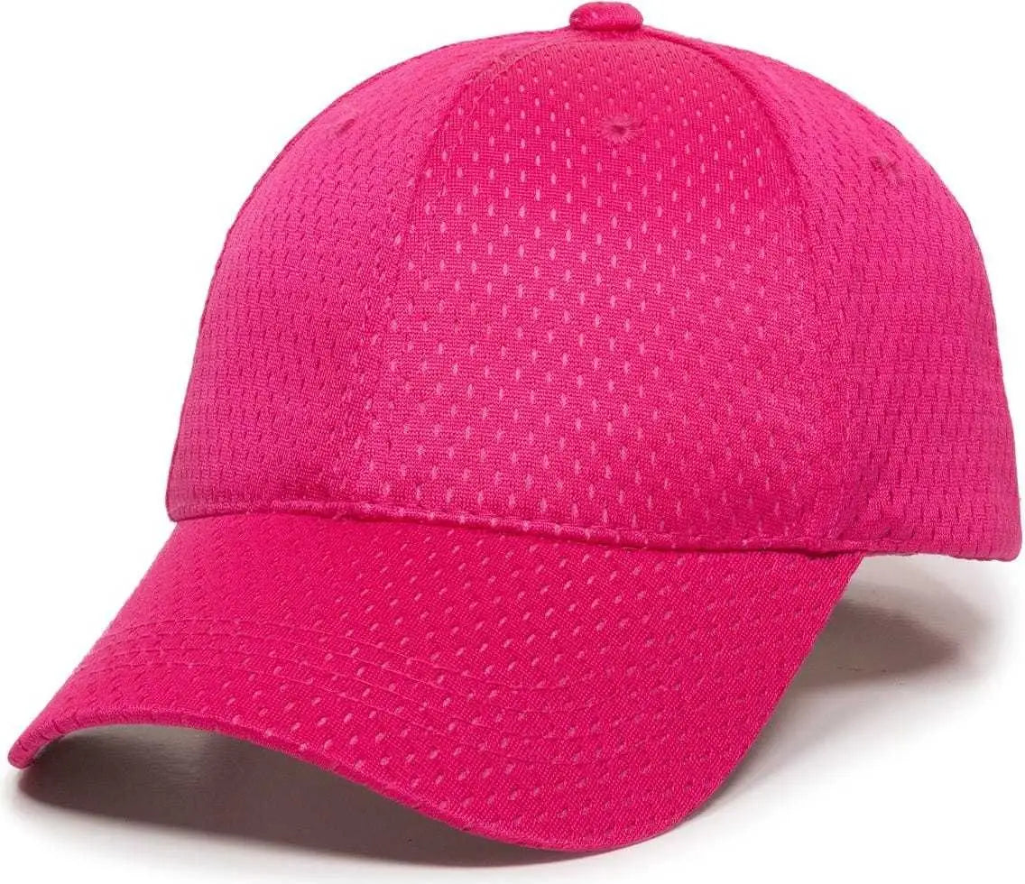 OC Sports JM-123 Jersey Mesh Custom Baseball Caps - Fuchsia - Fuchsia / 6 3/8’’ - 7’’