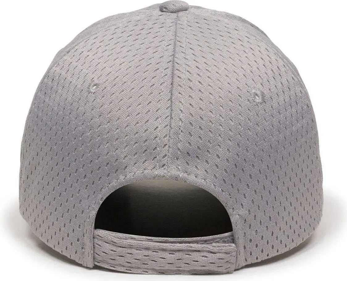 OC Sports JM-123 Jersey Mesh Custom Baseball Caps - Light Gray