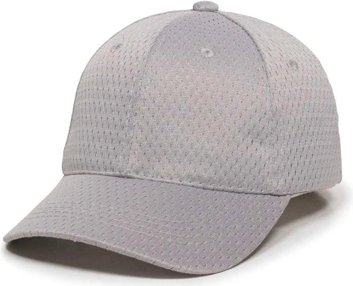 OC Sports JM-123 Jersey Mesh Custom Baseball Caps - Light Gray