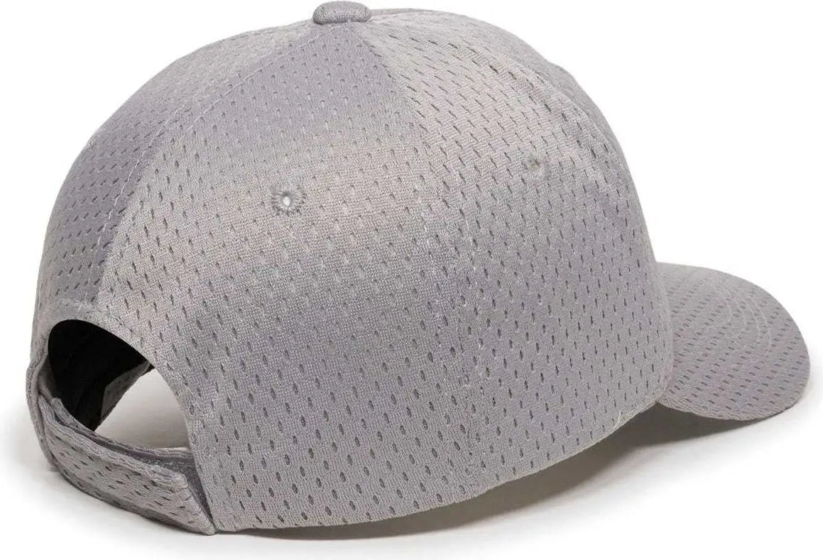 OC Sports JM-123 Jersey Mesh Custom Baseball Caps - Light Gray