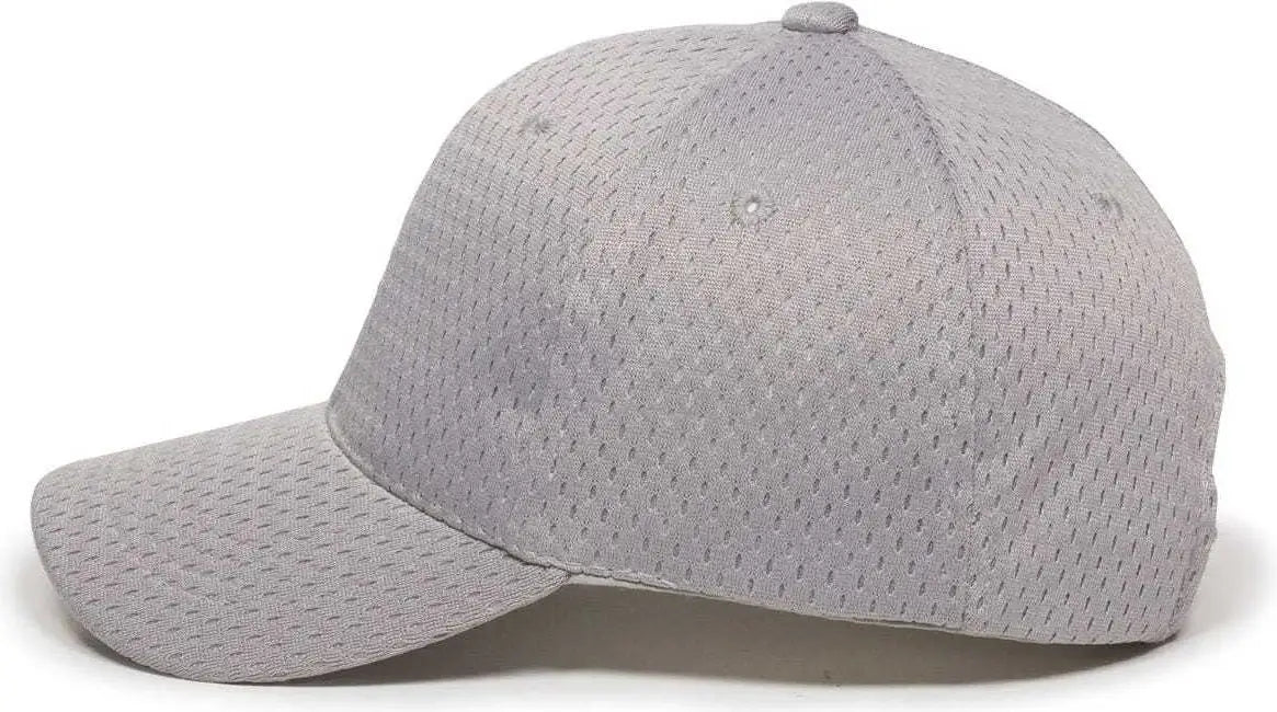 OC Sports JM-123 Jersey Mesh Custom Baseball Caps - Light Gray
