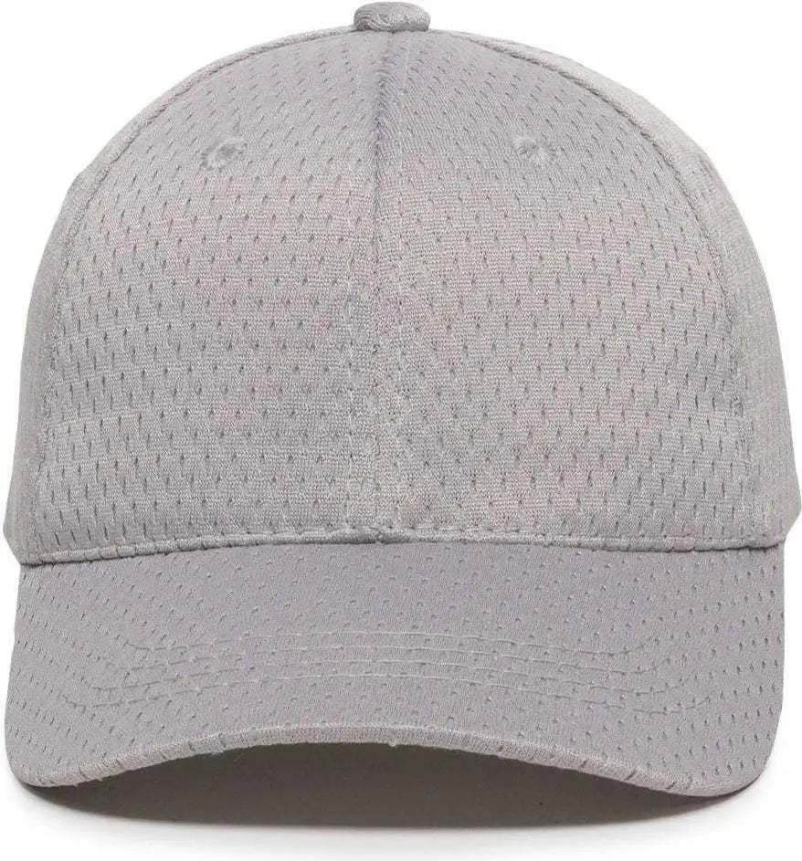 OC Sports JM-123 Jersey Mesh Custom Baseball Caps - Light Gray