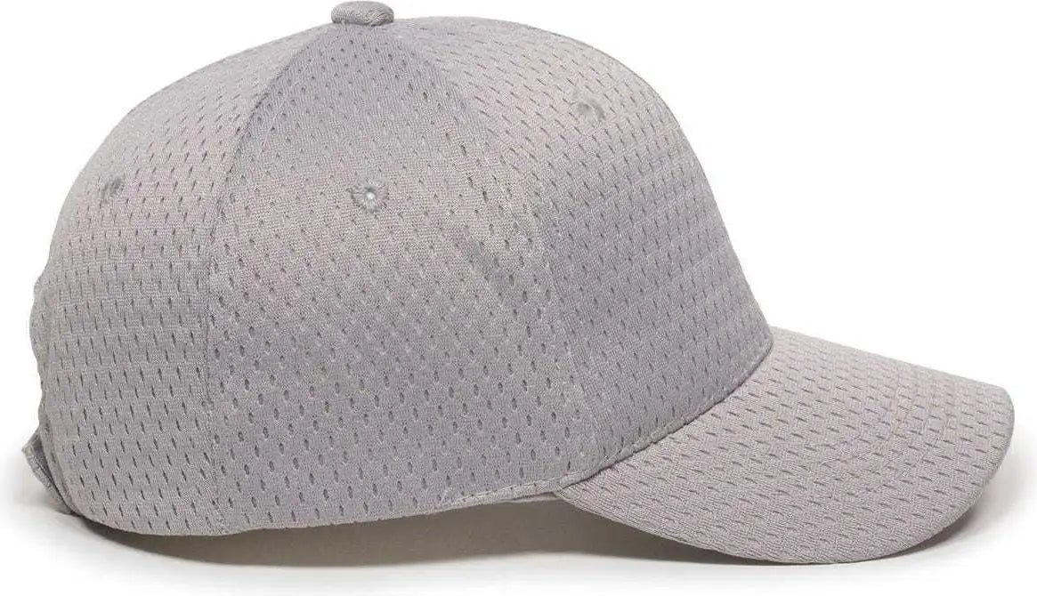 OC Sports JM-123 Jersey Mesh Custom Baseball Caps - Light Gray