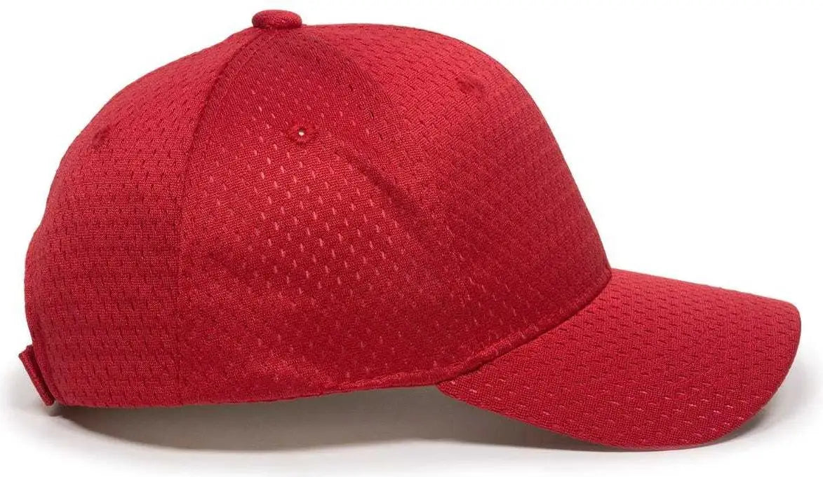 OC Sports JM-123 Jersey Mesh Custom Baseball Caps - Red