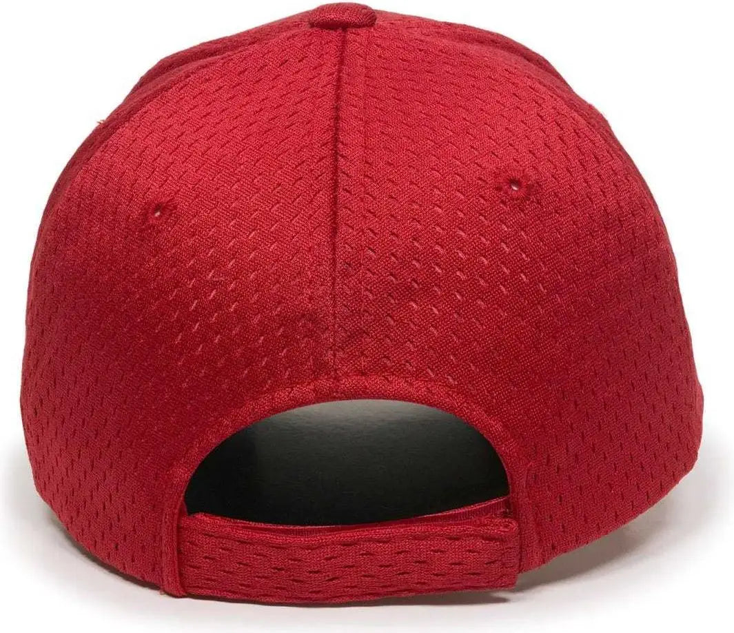 OC Sports JM-123 Jersey Mesh Custom Baseball Caps - Red