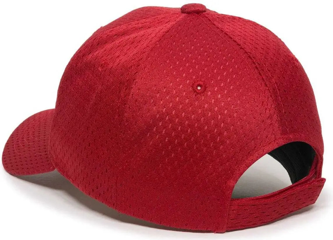 OC Sports JM-123 Jersey Mesh Custom Baseball Caps - Red