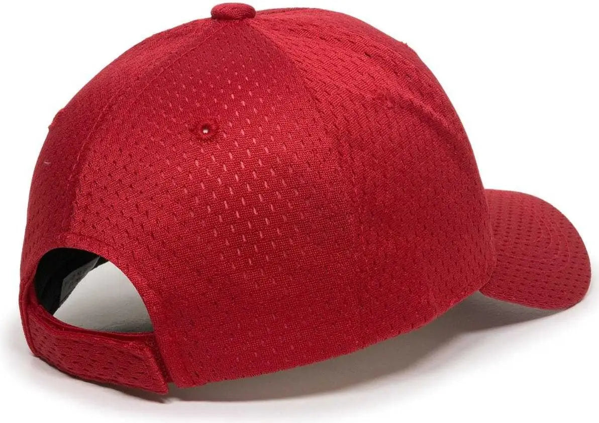 OC Sports JM-123 Jersey Mesh Custom Baseball Caps - Red