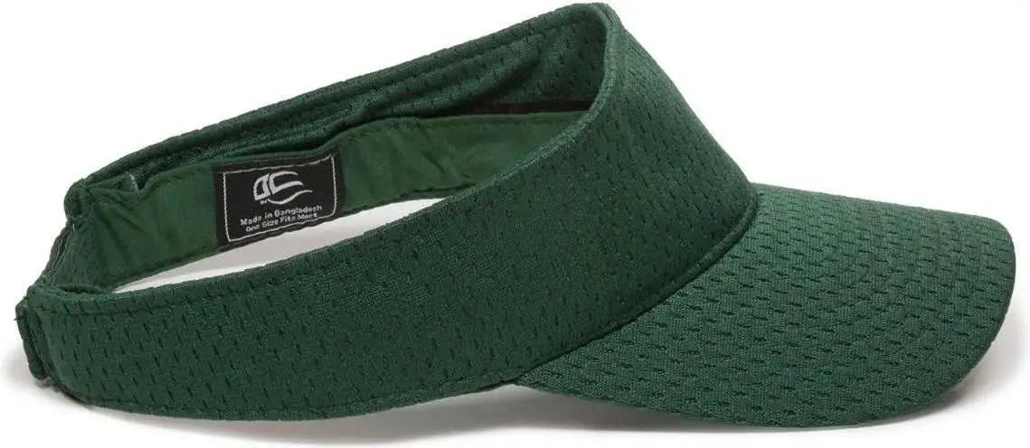 OC Sports JMV-100 Adjustable Mesh Visors - Dark Green - Dark Green / Adult