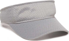 OC Sports JMV-100 Adjustable Mesh Visors - Light Gray - Light Gray / 6 3/8’’ - 7’’