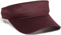 OC Sports JMV-100 Adjustable Mesh Visors - Maroon - Maroon / 6 3/8’’ - 7’’