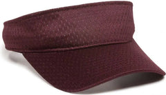 OC Sports JMV-100 Adjustable Mesh Visors - Maroon - Maroon / 6 3/8’’ - 7’’