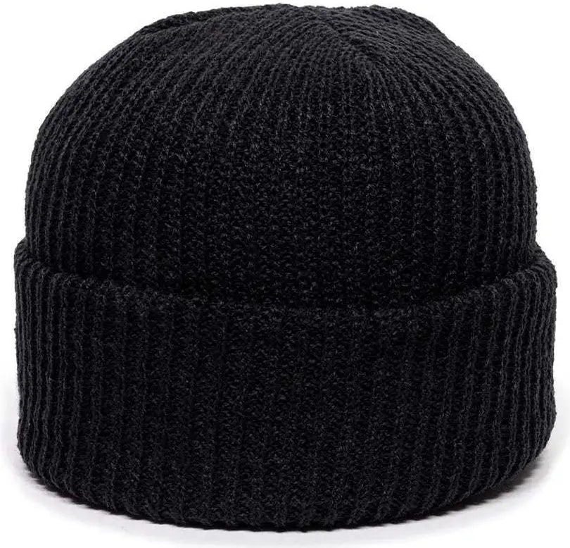 OC Sports KN-275 Acrylic Cuffed Knit Beanie - Black - Black / One Size Fits Most