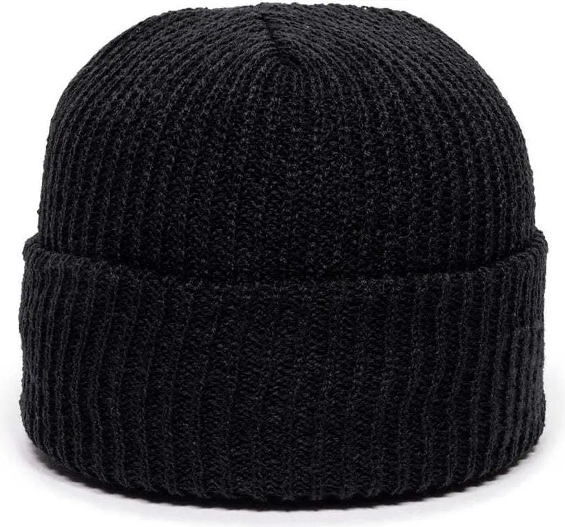 OC Sports KN-275 Acrylic Cuffed Knit Beanie - Black - Black / One Size Fits Most