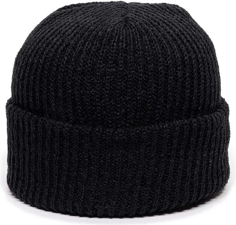 OC Sports KN-275 Acrylic Cuffed Knit Beanie - Black - Black / One Size Fits Most