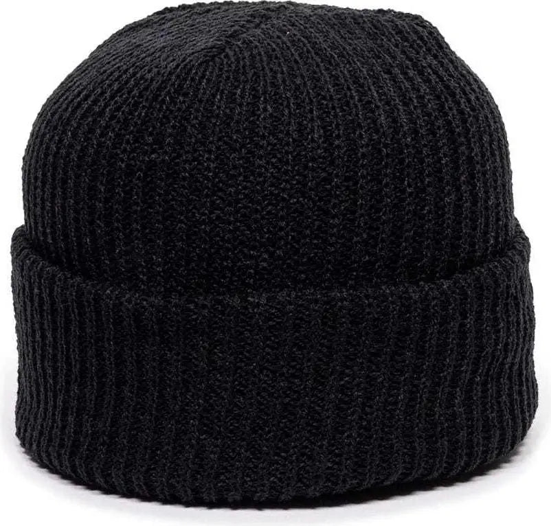 OC Sports KN-275 Acrylic Cuffed Knit Beanie - Black - Black / One Size Fits Most