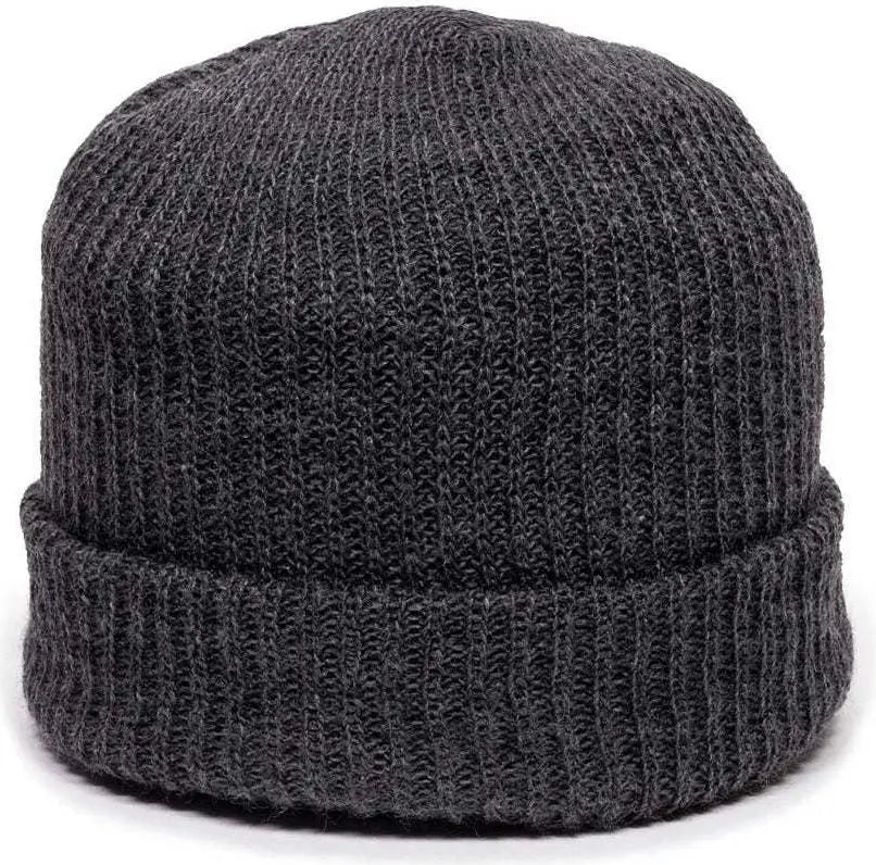 OC Sports KN-275 Acrylic Cuffed Knit Beanie - Charcoal - Dark Gray / One Size Fits Most