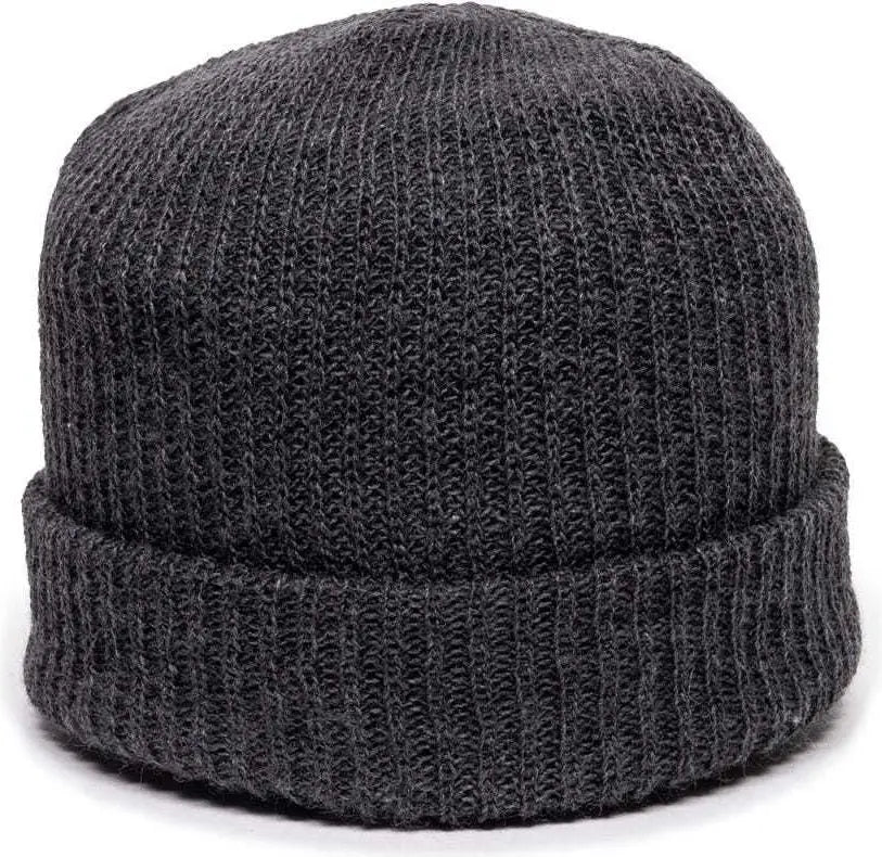OC Sports KN-275 Acrylic Cuffed Knit Beanie - Charcoal - Dark Gray / One Size Fits Most