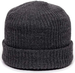 OC Sports KN-275 Acrylic Cuffed Knit Beanie - Charcoal - Dark Gray / One Size Fits Most