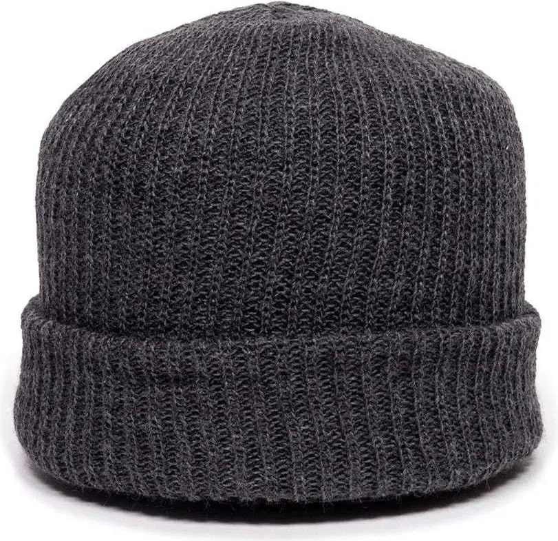OC Sports KN-275 Acrylic Cuffed Knit Beanie - Charcoal - Dark Gray / One Size Fits Most