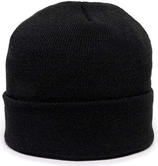 OC Sports KN-400 Superstretch Knit Watch Beanie with Cuff - Black - Black / One Size Fits Most