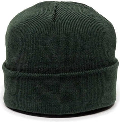 OC Sports KN-400 Superstretch Knit Watch Beanie with Cuff - Dk Green - Forest / One Size Fits Most