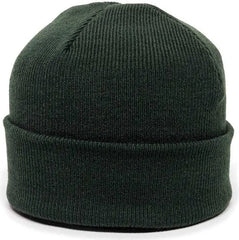 OC Sports KN-400 Superstretch Knit Watch Beanie with Cuff - Dk Green - Forest / One Size Fits Most