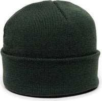OC Sports KN-400 Superstretch Knit Watch Beanie with Cuff - Dk Green - Forest / One Size Fits Most