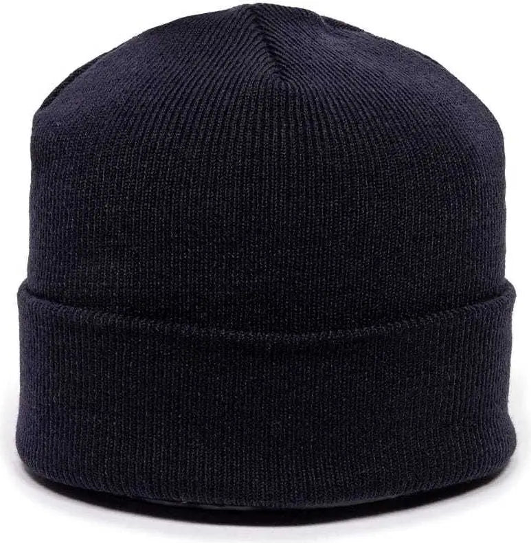 OC Sports KN-400 Superstretch Knit Watch Beanie with Cuff - Navy - Navy / One Size Fits Most