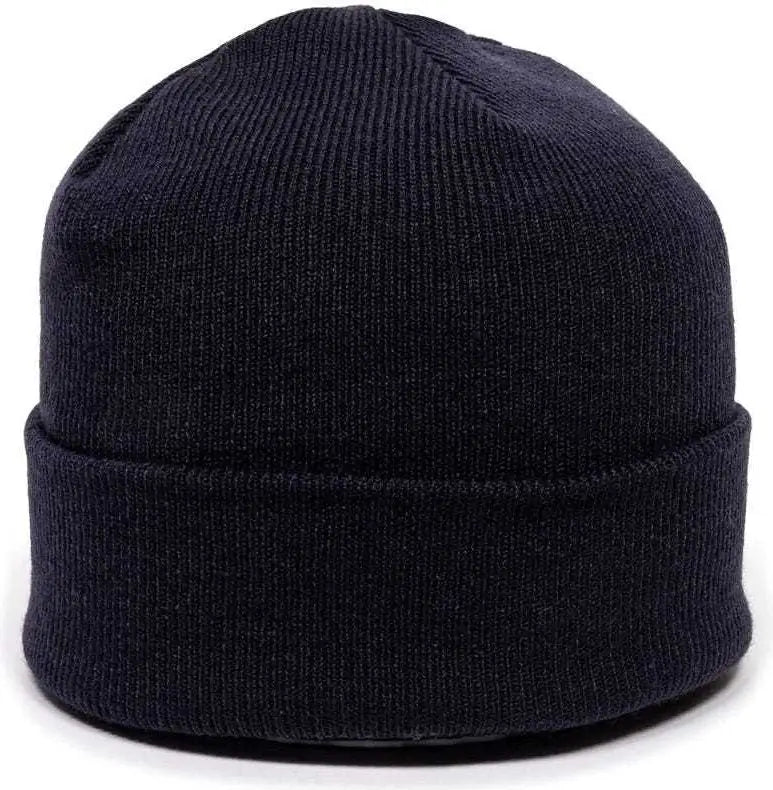 OC Sports KN-400 Superstretch Knit Watch Beanie with Cuff - Navy - Navy / One Size Fits Most