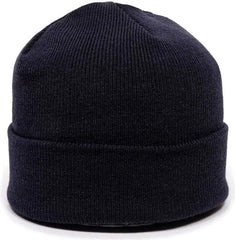 OC Sports KN-400 Superstretch Knit Watch Beanie with Cuff - Navy - Navy / One Size Fits Most