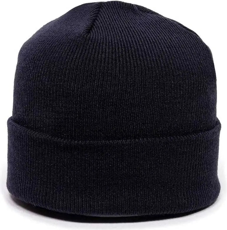 OC Sports KN-400 Superstretch Knit Watch Beanie with Cuff - Navy - Navy / One Size Fits Most