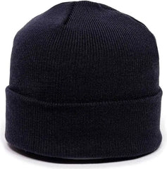 OC Sports KN-400 Superstretch Knit Watch Beanie with Cuff - Navy - Navy / One Size Fits Most