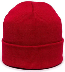 OC Sports KN-400 Superstretch Knit Watch Beanie with Cuff - Red - Red / One Size Fits Most