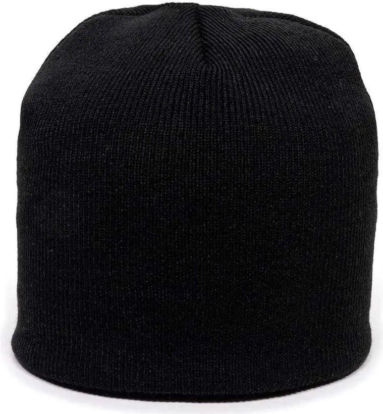 OC Sports KN-550 Made In USA Acrylic Jersey Knit Beanie - Black - Black / One Size Fits Most