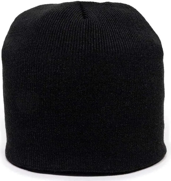 OC Sports KN-550 Made In USA Acrylic Jersey Knit Beanie - Black - Black / One Size Fits Most