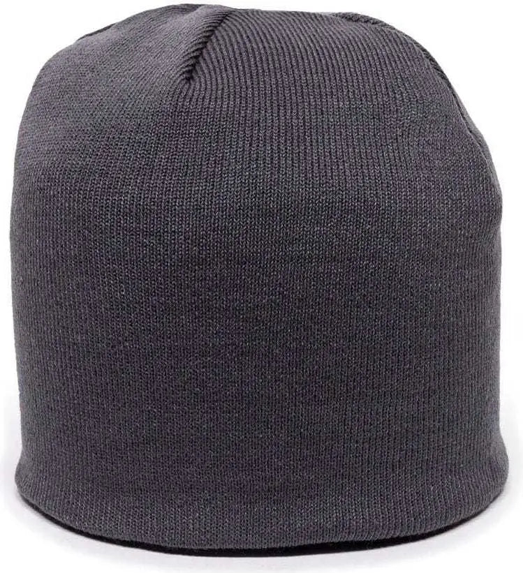 OC Sports KN-550 Made In USA Acrylic Jersey Knit Beanie - Charcoal - Dark Gray / One Size Fits Most
