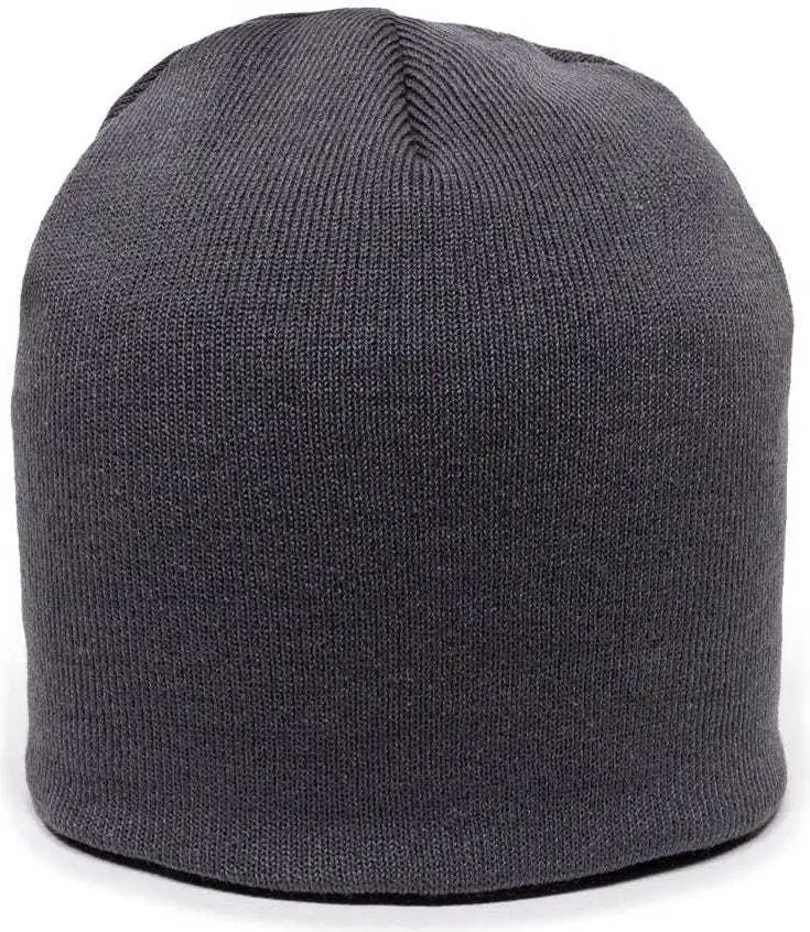 OC Sports KN-550 Made In USA Acrylic Jersey Knit Beanie - Charcoal - Dark Gray / One Size Fits Most