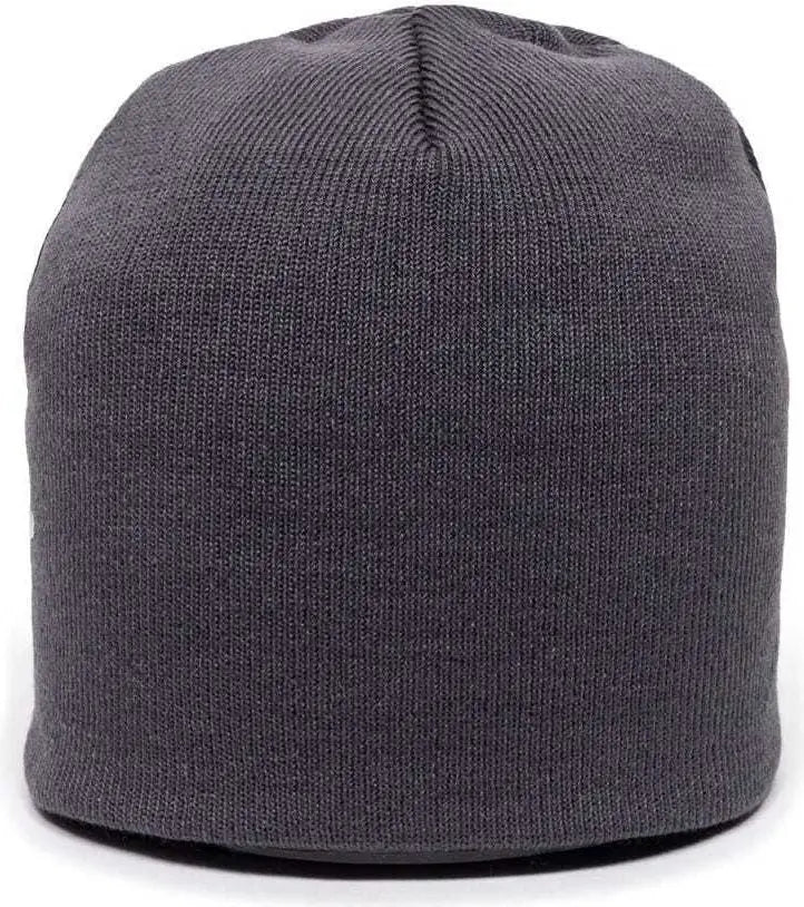 OC Sports KN-550 Made In USA Acrylic Jersey Knit Beanie - Charcoal - Dark Gray / One Size Fits Most