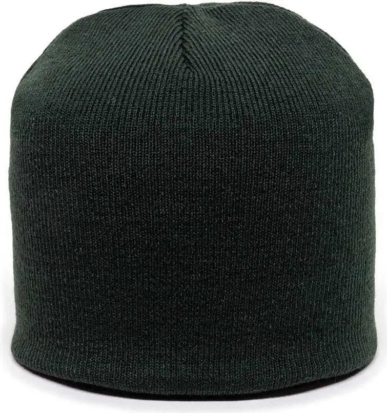 OC Sports KN-550 Made In USA Acrylic Jersey Knit Beanie - Dark Green - Forest / One Size Fits Most