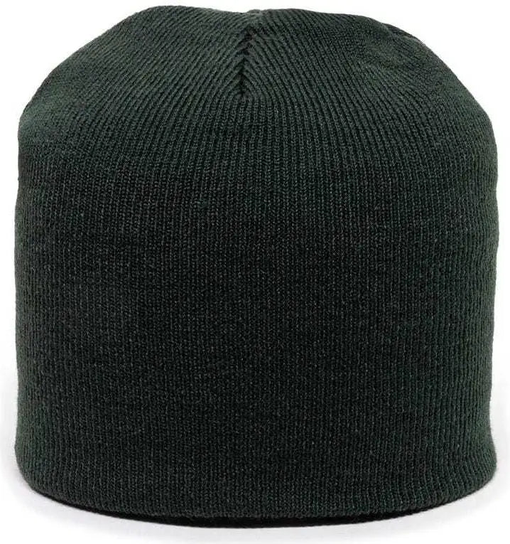 OC Sports KN-550 Made In USA Acrylic Jersey Knit Beanie - Dark Green - Forest / One Size Fits Most