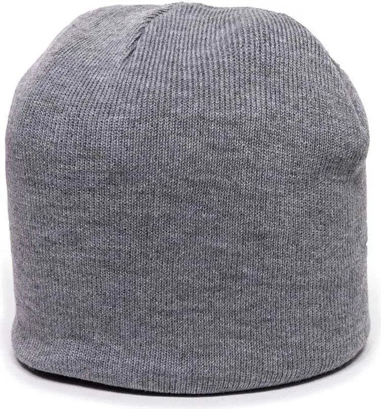 OC Sports KN-550 Made In USA Acrylic Jersey Knit Beanie - Light Gray - Light Gray / One Size Fits Most