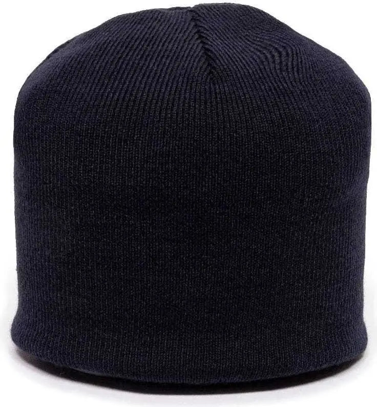 OC Sports KN-550 Made In USA Acrylic Jersey Knit Beanie - Navy - Navy / One Size Fits Most