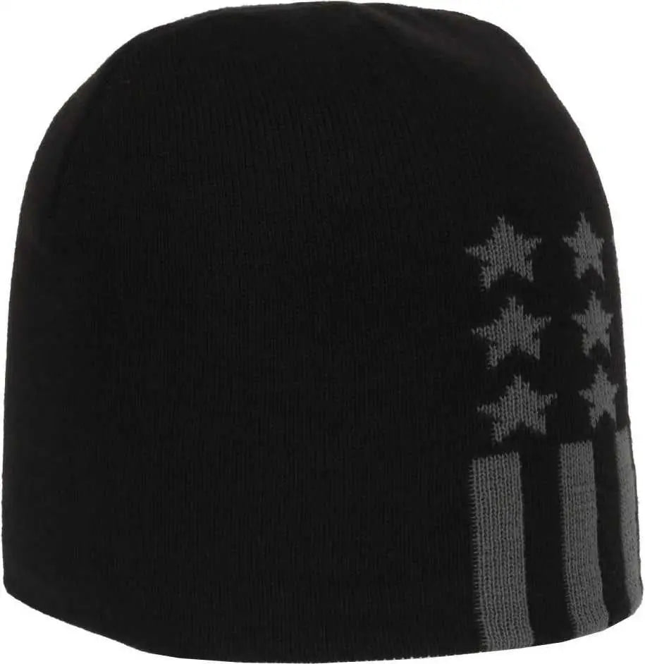 OC Sports KN-STAR01 Patriotic Beanie - Black - Black / One Size Fits Most