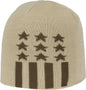 OC Sports KN-STAR01 Patriotic Beanie - Khaki - Khaki / One Size Fits Most