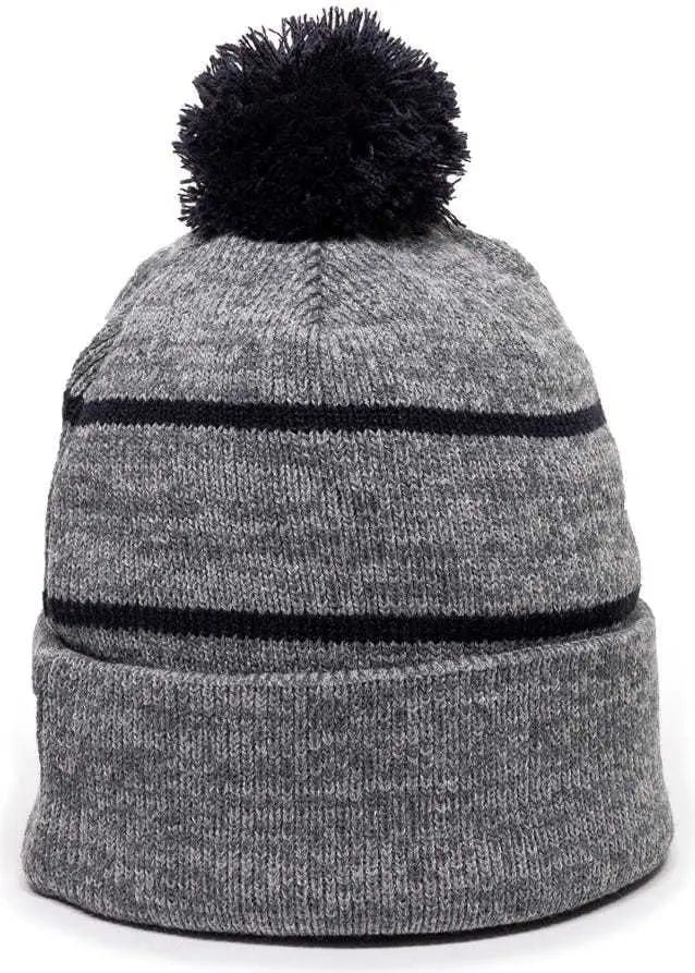 OC Sports KNF-100 Acrylic Knit Watch Cap Beanie - Heathered Gray Navy - Gray Navy / One Size Fits Most