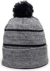 OC Sports KNF-100 Acrylic Knit Watch Cap Beanie - Heathered Gray Navy - Gray Navy / One Size Fits Most