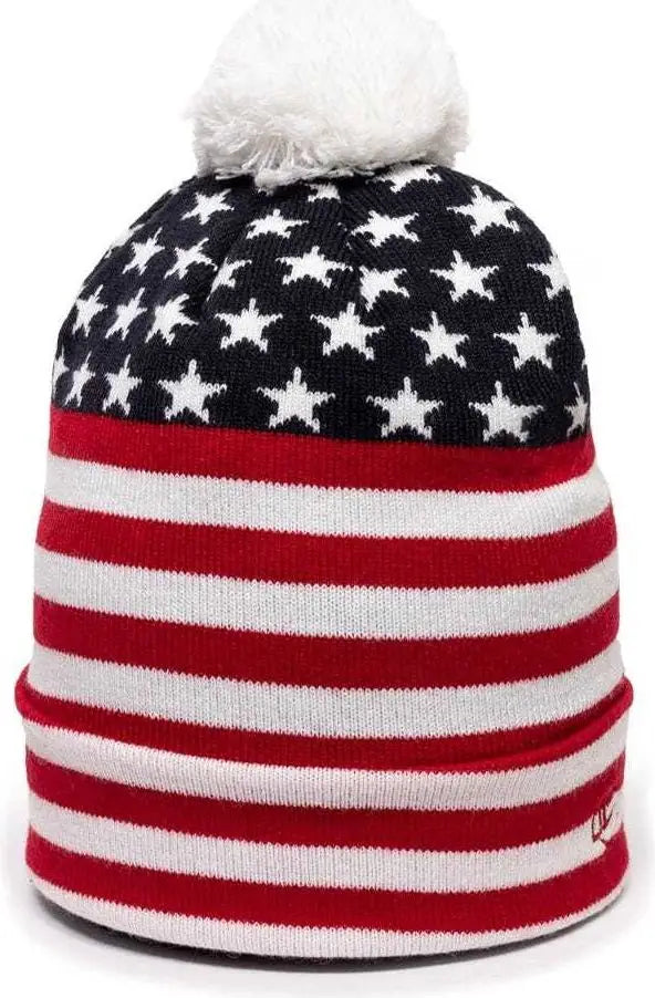 OC Sports KNF-USA USA Acrylic Watch Cap Beanie - Red White Blue - Multi-Colored / One Size Fits Most