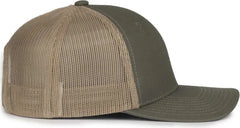 OC Sports MB2020 Modern Trucker Cap Cap - Olive Khaki - Khaki / OSFM