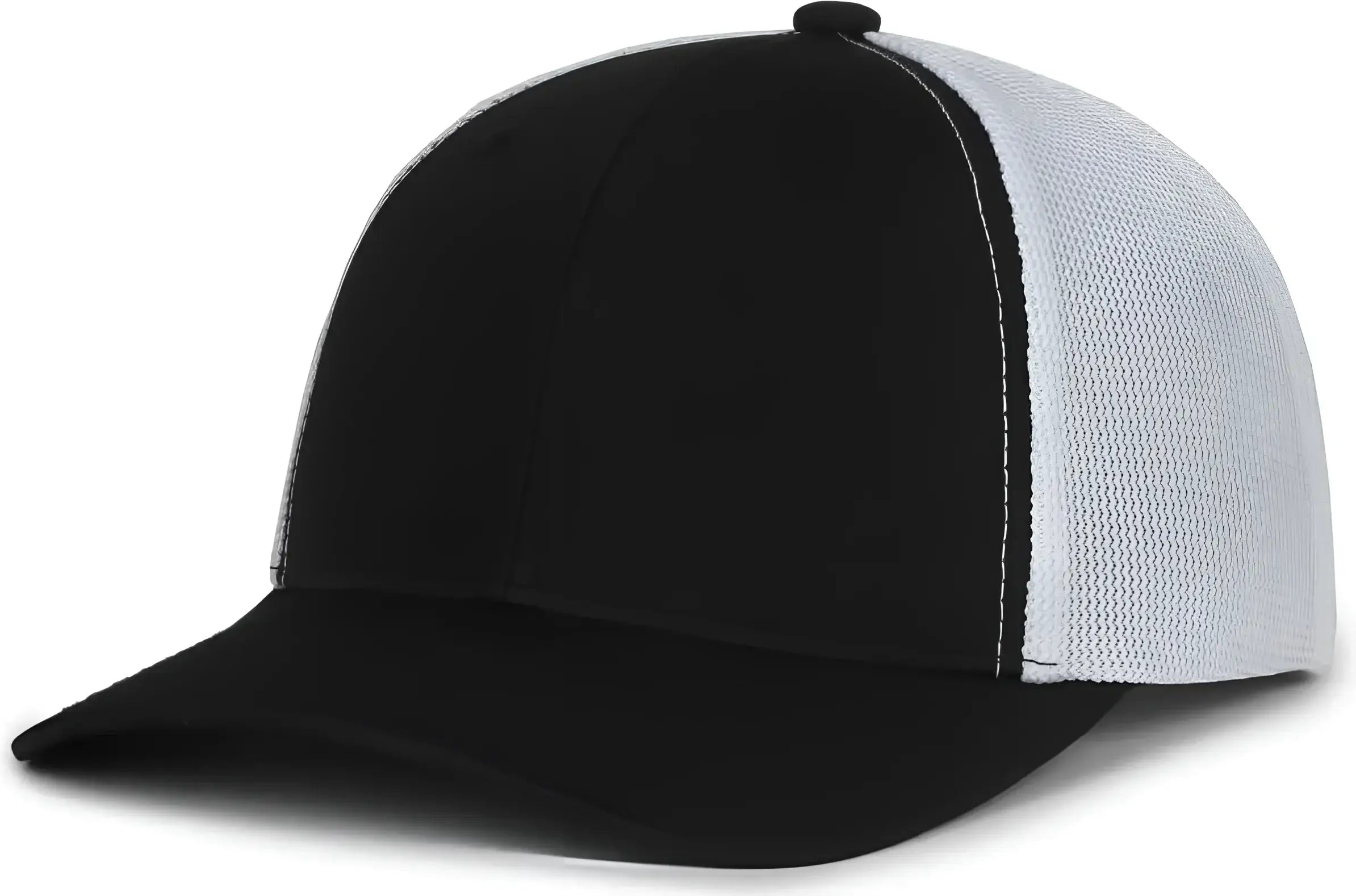 OC Sports MB2020PF Modern Performance Trucker Cap - Black White - White / OSFM
