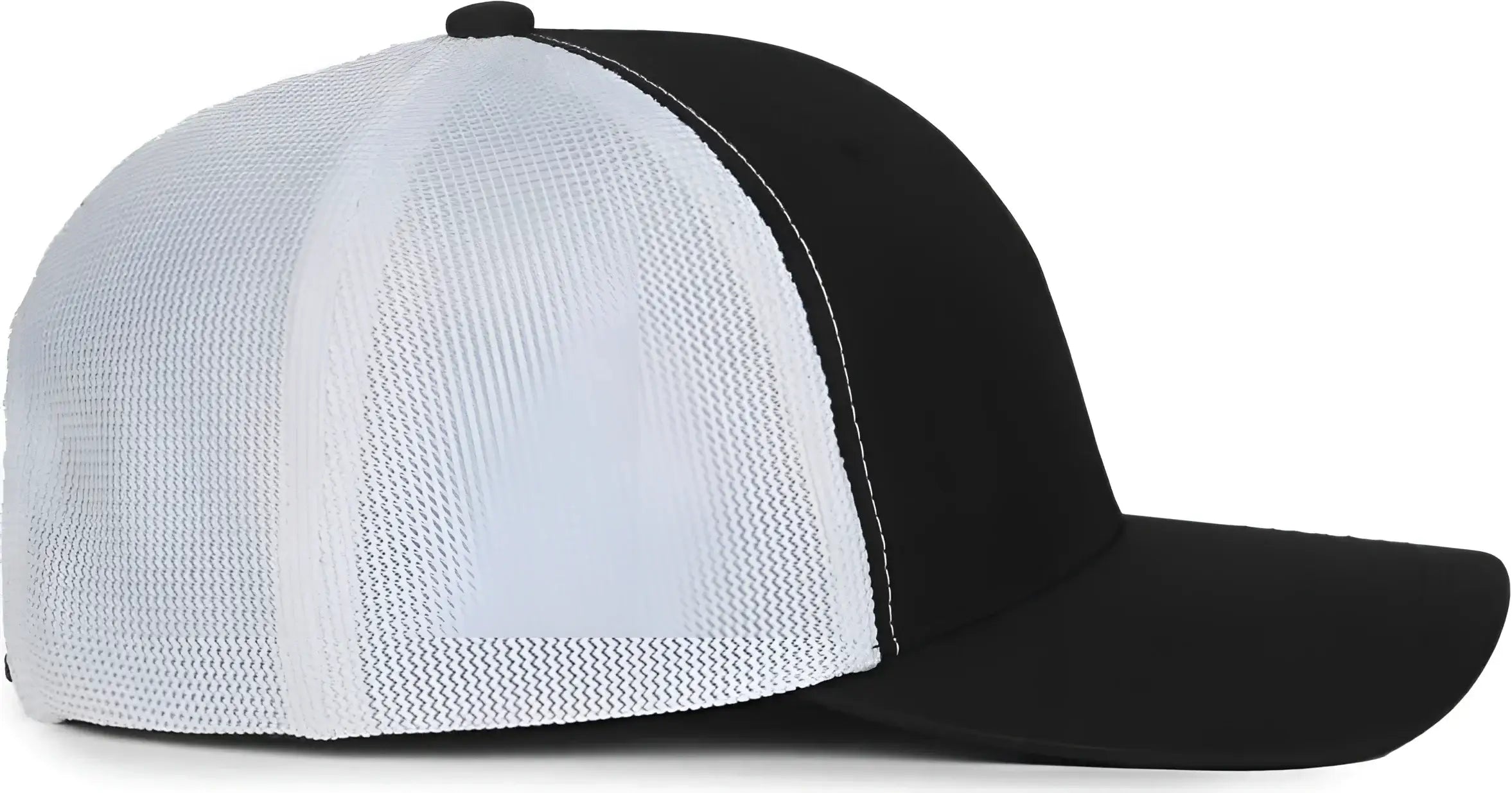 OC Sports MB2020PF Modern Performance Trucker Cap - Black White - White / OSFM